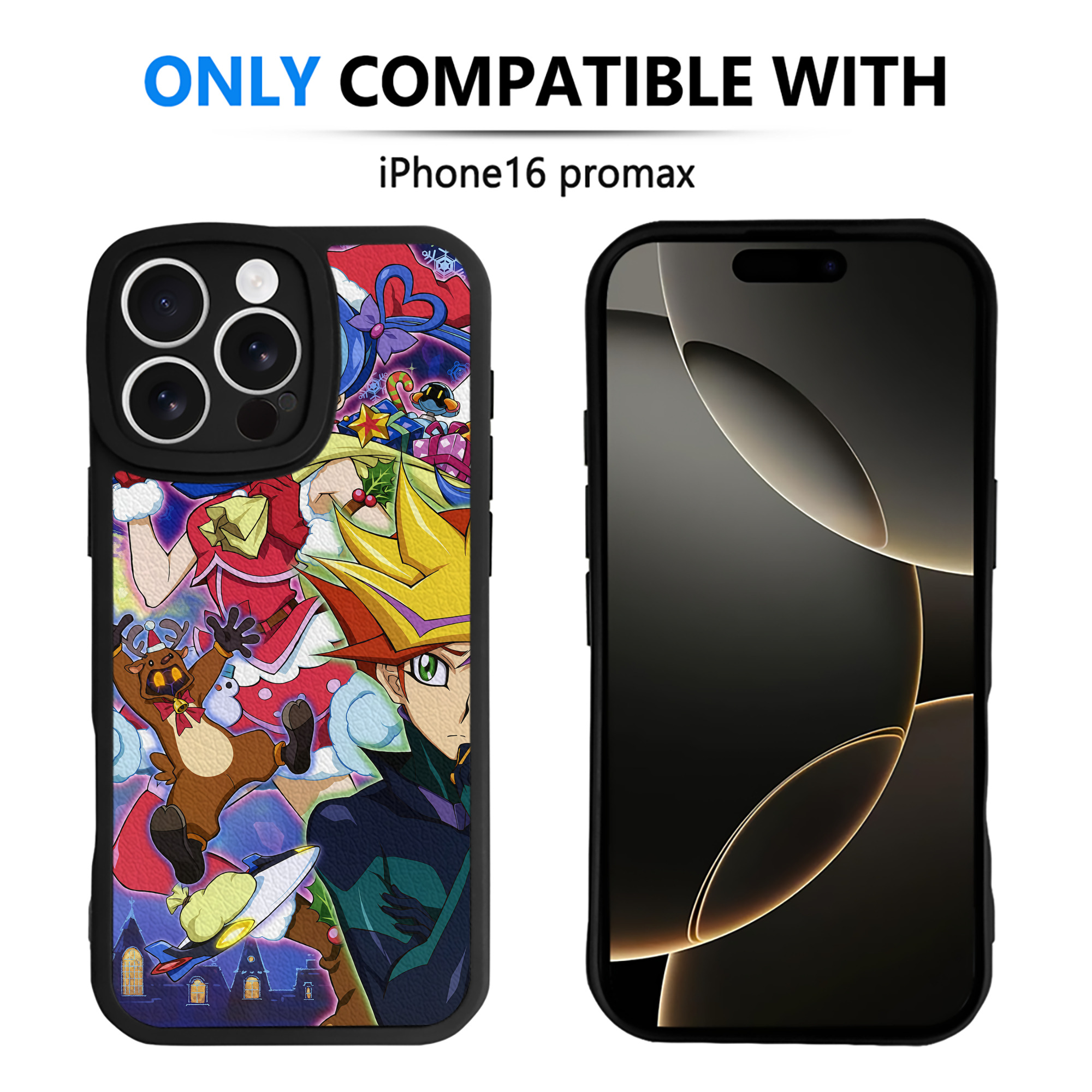 （画像用） 遊☆戯☆王 Yu-Gi-Oh! 【iPhone 16シリーズ対応】シリコンスマホケース（レザー調） 材質：シリコン